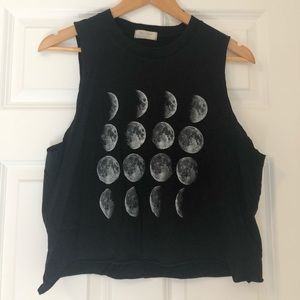 Brandy Melville phases of the moon graphic tank